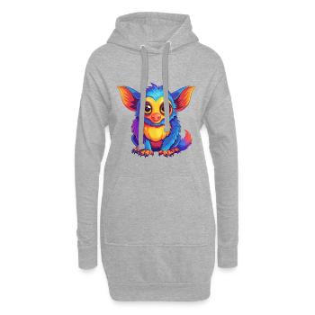 Aye Aye Bunte Kawaii Cartoon Figur Clipart - Hoodie-Kleid - Grau meliert - Vorne