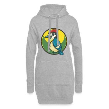 Jay Vogel Niedliche Kawaii Cartoon Clipart Haustier Tier - Hoodie-Kleid - Grau meliert - Vorne
