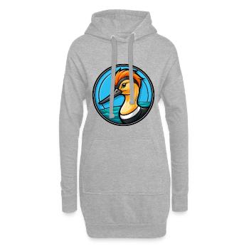 Avocet Bunte Kawaii Cartoon Figur Clipart - Hoodie-Kleid - Grau meliert - Vorne