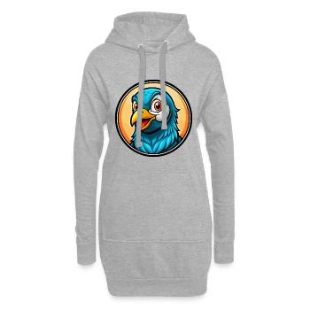 Taube Bunte Kawaii Cartoon Figur Clipart - Hoodie-Kleid - Grau meliert - Vorne