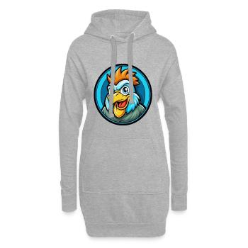 Huhn Bunte Kawaii Cartoon Figur Clipart - Hoodie-Kleid - Grau meliert - Vorne
