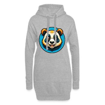 Panda Bunte Kawaii Cartoon Figur Clipart - Hoodie-Kleid - Grau meliert - Vorne