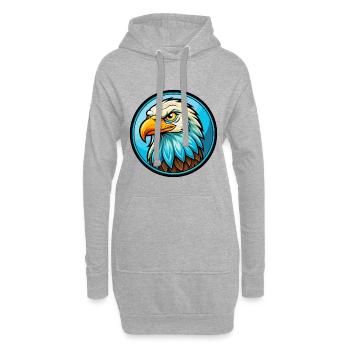 Adler Bunte Kawaii Cartoon Figur Clipart - Hoodie-Kleid - Grau meliert - Vorne