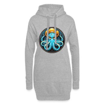 Oktopus Bunte Kawaii Cartoon Figur Clipart - Hoodie-Kleid - Grau meliert - Vorne