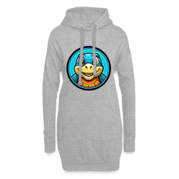 Schildkröte Bunte Kawaii Cartoon Figur Clipart - Hoodie-Kleid - Grau meliert - Vorne