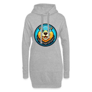 Murmeltier Buntes Kawaii Cartoon Figur Tier - Hoodie-Kleid - Grau meliert - Vorne