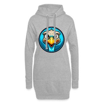 Strauß Bunte Kawaii Cartoon Figur Clipart - Hoodie-Kleid - Grau meliert - Vorne