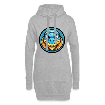 Schildkröte Bunte Kawaii Cartoon Figur Clipart - Hoodie-Kleid - Grau meliert - Vorne