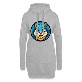 Eichhörnchen Bunte Kawaii Cartoon Figur Clipart - Hoodie-Kleid - Grau meliert - Vorne