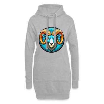 Ram Bunte Kawaii Cartoon Figur Clipart Haustier - Hoodie-Kleid - Grau meliert - Vorne