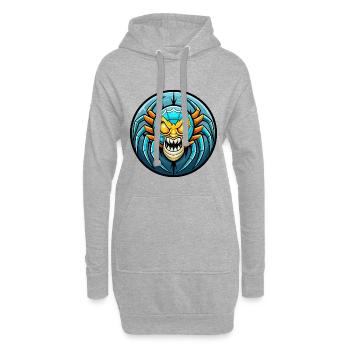 araignée coloré Kawaii personnage de dessin animé Clipart - Sweat-shirt à capuche long Femme - gris chiné - Devant