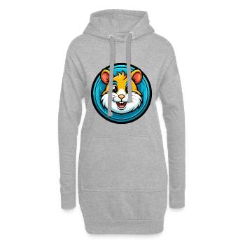 Hamster Bunte Kawaii Cartoon Figur Clipart - Hoodie-Kleid - Grau meliert - Vorne