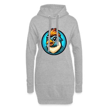 Spatz Bunte Kawaii Cartoon Figur Clipart - Hoodie-Kleid - Grau meliert - Vorne