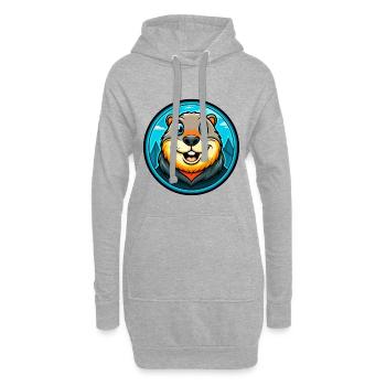 Murmeltier Bunte Kawaii Cartoon Figur Clipart - Hoodie-Kleid - Grau meliert - Vorne
