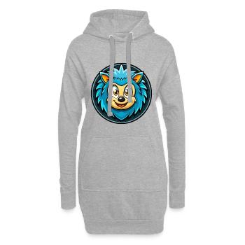 Igel Bunte Kawaii Cartoon Figur Clipart - Hoodie-Kleid - Grau meliert - Vorne