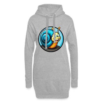 Schnecke Bunte Kawaii Cartoon Figur Clipart - Hoodie-Kleid - Grau meliert - Vorne