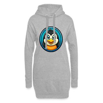 Pinguin Bunte Kawaii Cartoon Figur Clipart - Hoodie-Kleid - Grau meliert - Vorne