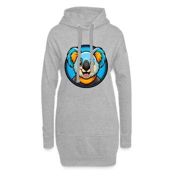 Koala Bunte Kawaii Cartoon Figur Clipart - Hoodie-Kleid - Grau meliert - Vorne