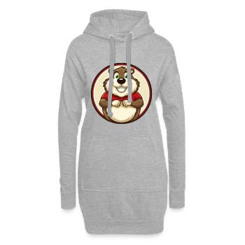 Murmeltier Bunte Kawaii Cartoon Figur Haustier - Hoodie-Kleid - Grau meliert - Vorne