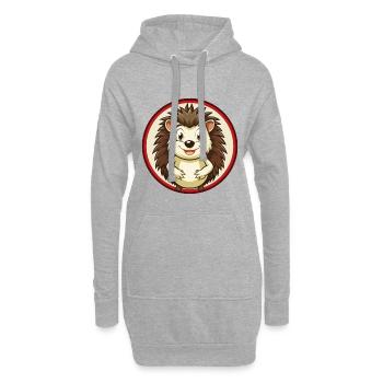 Igel Bunte Kawaii Cartoon Figur Clipart - Hoodie-Kleid - Grau meliert - Vorne