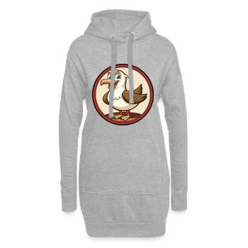 Möwe Bunte Kawaii Cartoon Charakter Clipart - Hoodie-Kleid - Grau meliert - Vorne