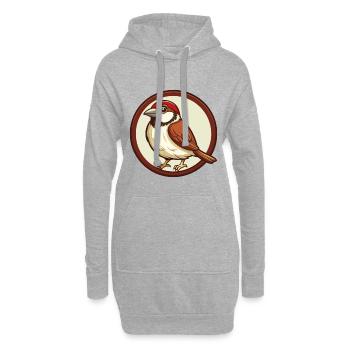 Spatz Bunte Kawaii Cartoon Figur Clipart - Hoodie-Kleid - Grau meliert - Vorne