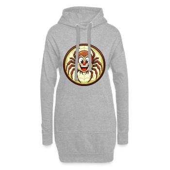 araignée coloré Kawaii personnage de dessin animé Clipart - Sweat-shirt à capuche long Femme - gris chiné - Devant