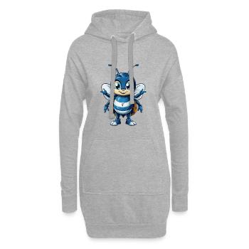 Marienkäfer Cool Kawaii Cartoon Figur Clipart - Hoodie-Kleid - Grau meliert - Vorne