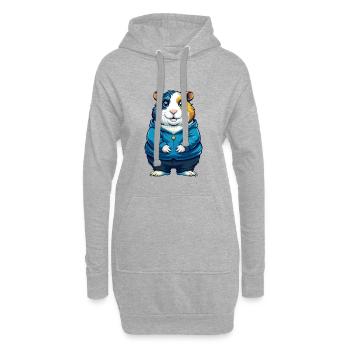 Hamster Cool Kawaii Cartoon Charakter Clipart - Hoodie-Kleid - Grau meliert - Vorne