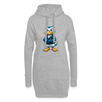 Ente Cool Kawaii Cartoon Charakter Clipart - Hoodie-Kleid - Grau meliert - Vorne