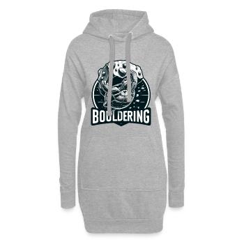 Bouldern Schildkröte Klettern Geschenk - Hoodie-Kleid - Grau meliert - Vorne