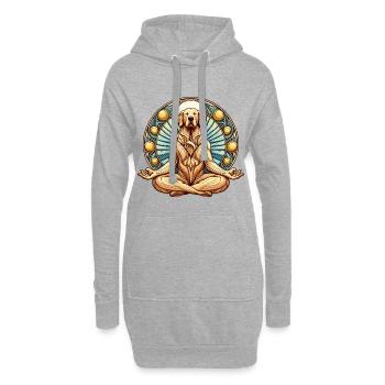 Golden Retriever Méditation Méditation Cadeau - Sweat-shirt à capuche long Femme - gris chiné - Devant