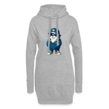 Seal Cool Cartoon Character Kawaii Clipart - Hoodie Dress - heather grey - Front