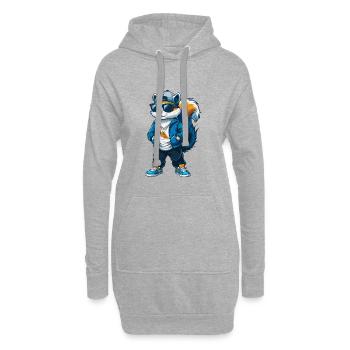Eichhörnchen Cool Cartoon Figur Kawaii Clipart - Hoodie-Kleid - Grau meliert - Vorne