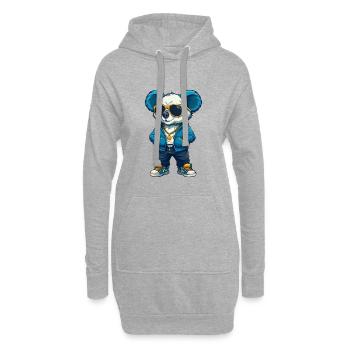 Koala Cool Cartoon Figur Kawaii Clipart - Hoodie-Kleid - Grau meliert - Vorne