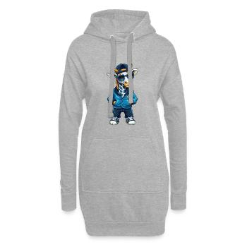 Giraffe Cool Cartoon Figur Kawaii Clipart - Hoodie-Kleid - Grau meliert - Vorne