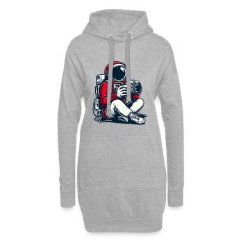 Astronaute photographe : capturer des moments cosmiques - Sweat-shirt à capuche long Femme - gris chiné - Devant