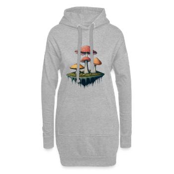VERZAUBERTE PILZINSEL - Hoodie-Kleid - Grau meliert - Vorne