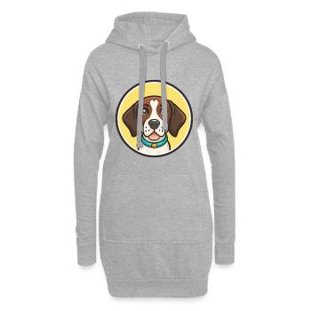 Ariege Pointer Hunderasse Cartoon Kawaii Clipart - Hoodie-Kleid - Grau meliert - Vorne