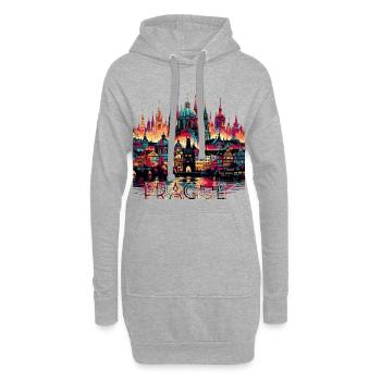 Prag Hauptstadt Tschechien Geschenk - Hoodie-Kleid - Grau meliert - Vorne