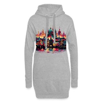 Prag Hauptstadt Tschechien Geschenk - Hoodie-Kleid - Grau meliert - Vorne