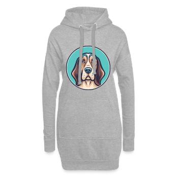 Bracco Italiano Hunderasse Cartoon Kawaii Clipart - Hoodie-Kleid - Grau meliert - Vorne