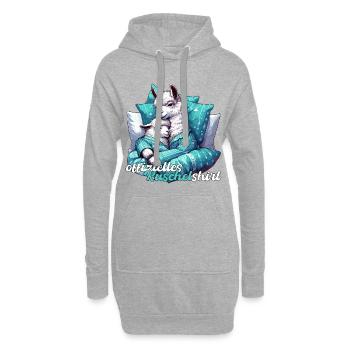 Offizielles Kuschelshirt Lama Lamas Geschenk - Hoodie-Kleid - Grau meliert - Vorne
