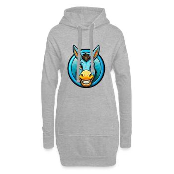 Esel Bunte Kawaii Cartoon Figur Clipart - Hoodie-Kleid - Grau meliert - Vorne