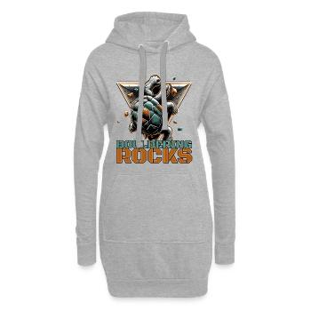 Rochers Rochers Tortue Escalade Cadeau - Sweat-shirt à capuche long Femme - gris chiné - Devant