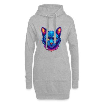 Havanna Braune Katzenrasse Karikatur Kawaii Tier Haustier - Hoodie-Kleid - Grau meliert - Vorne