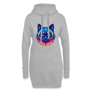 Birma Heilige Katze Rasse Karikatur Kawaii Tier Haustier - Hoodie-Kleid - Grau meliert - Vorne