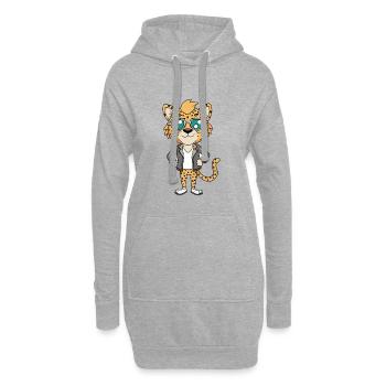 Australische Spotted Mist Lustige Cartoon Kawaii Jacke - Hoodie-Kleid - Grau meliert - Vorne