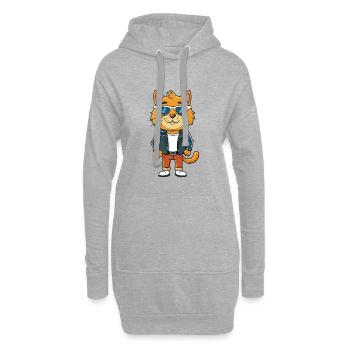 Colorpoint Persische Lustige Cartoon Kawaii Jacke Sonne - Hoodie-Kleid - Grau meliert - Vorne