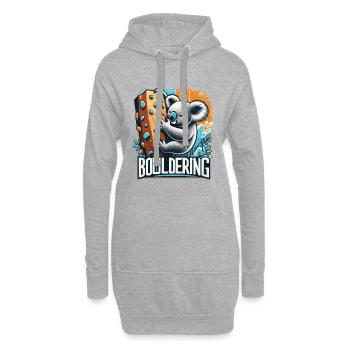 Bloc Koala Cadeau - Sweat-shirt à capuche long Femme - gris chiné - Devant
